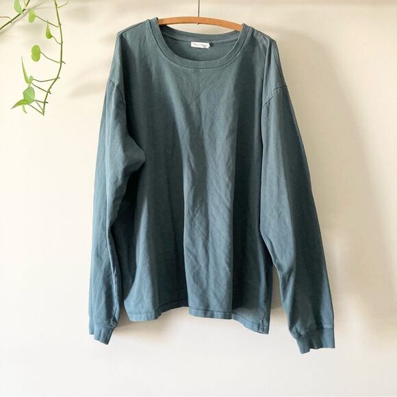 Good American Essentials Long‎ Sleeve Crew Neck Top Size 5/6 - Picture 1 of 6